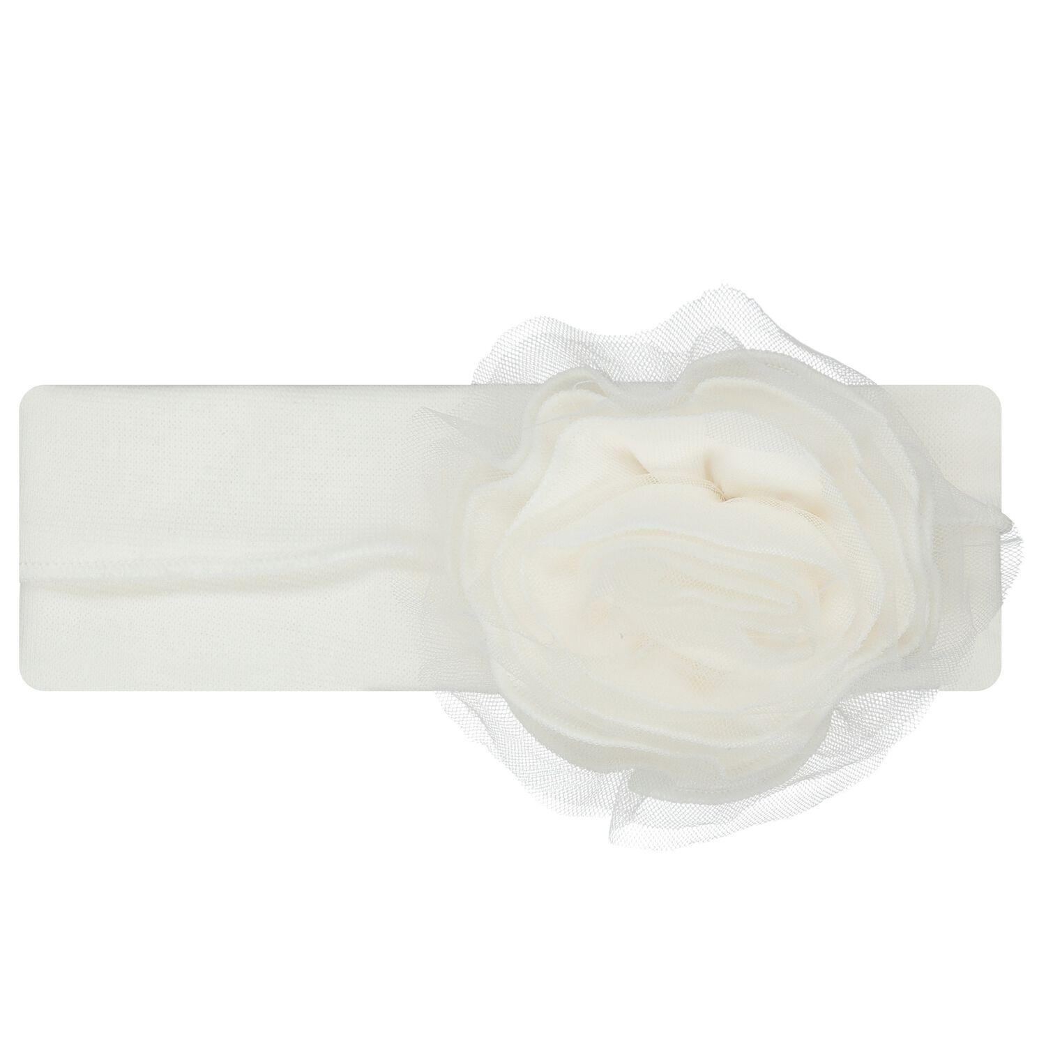 Baby Girls Ivory Flower Headband, 1, hi-res