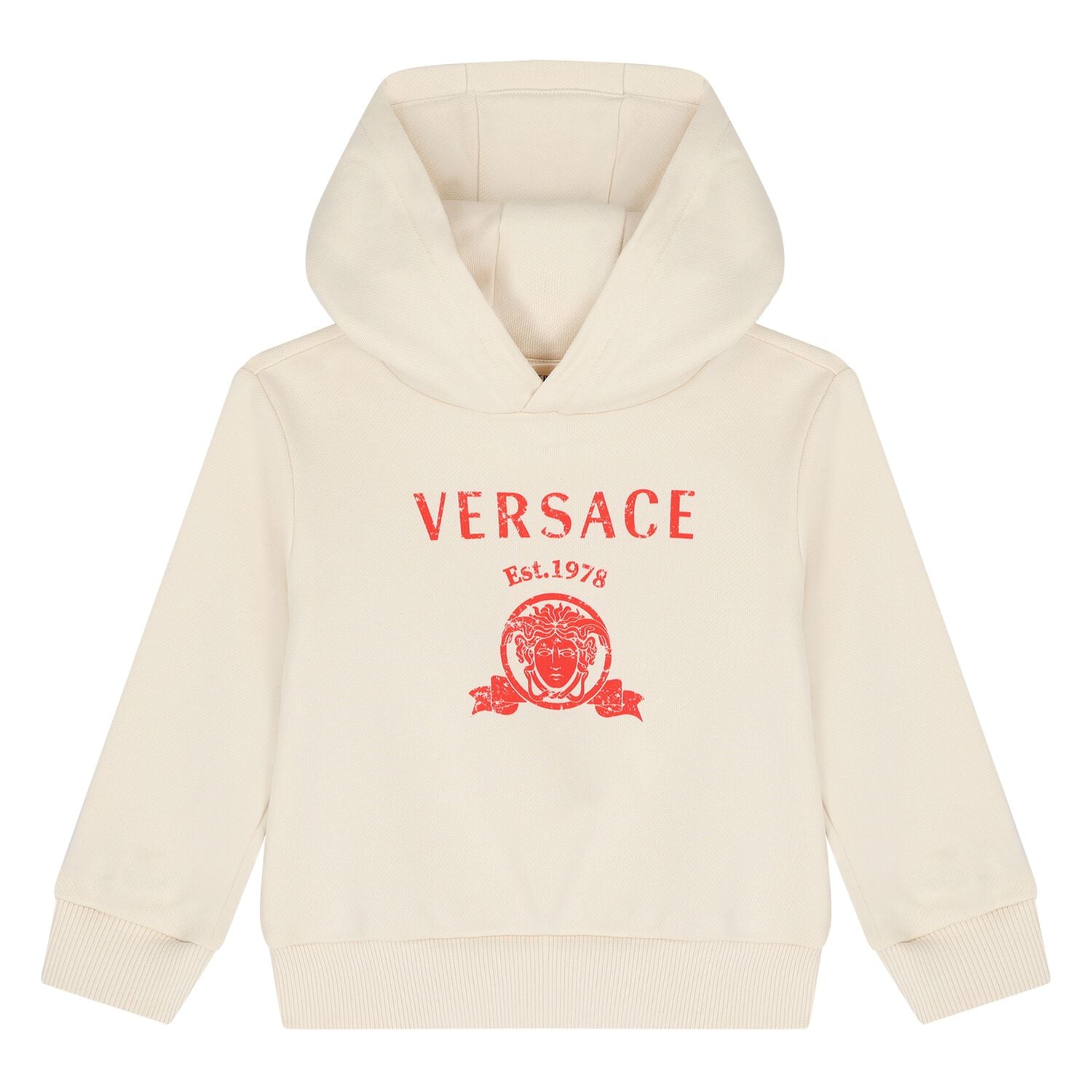 Younger Ivory Medusa Logo Hooded Top, 1, hi-res