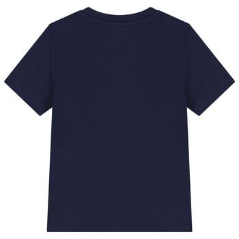 Boys Navy Blue Logo T-Shirt 