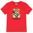 Red Teddy Bear Logo T-Shirt, 3, hi-res