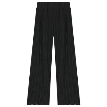 Girls Black Pleated Trousers
