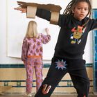 بنطلون أولاد رياضي بطبعة باللون الأسود, 1, hi-res