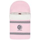 طقم بنات بالشعار باللون الزهري, 1, hi-res