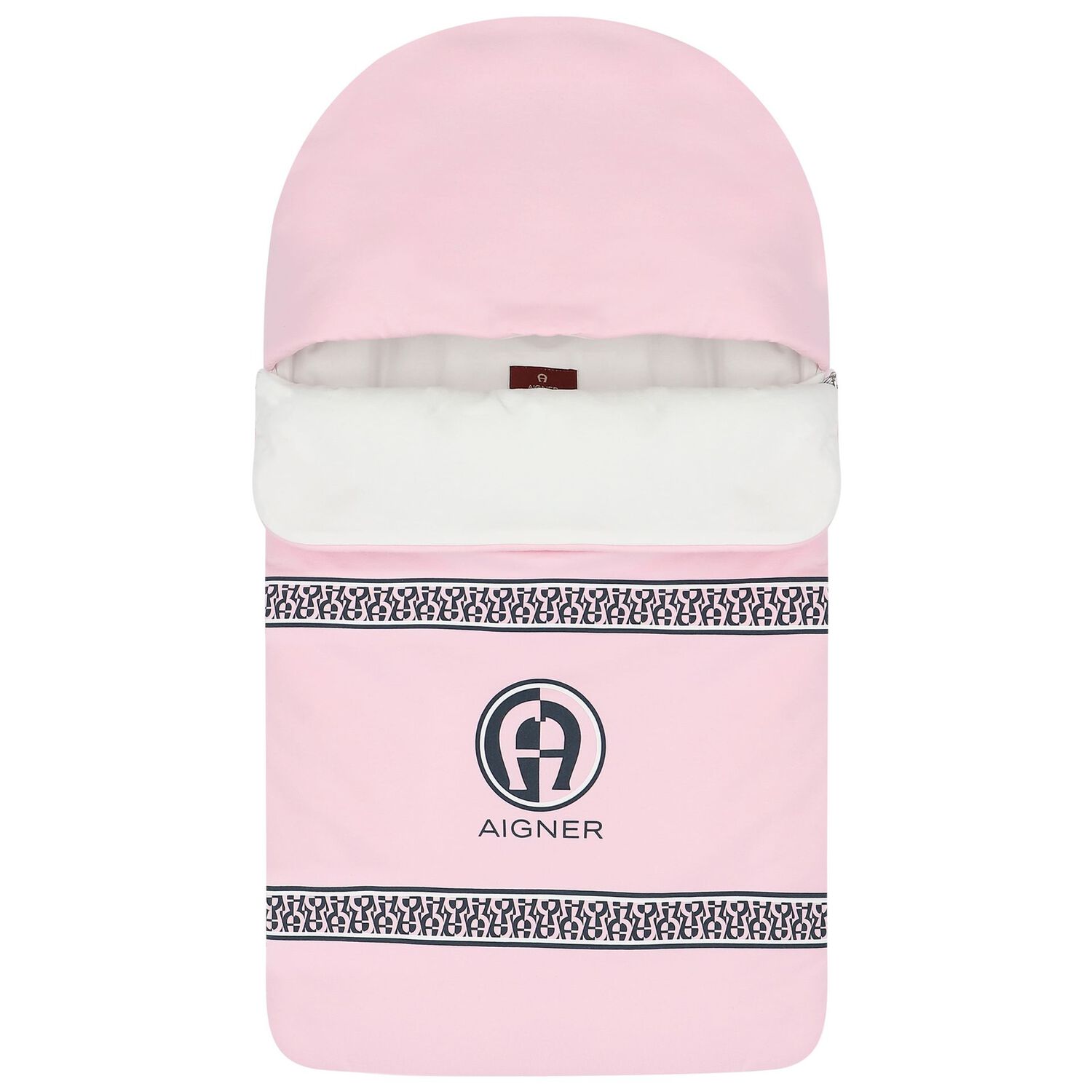 طقم بنات بالشعار باللون الزهري, 1, hi-res