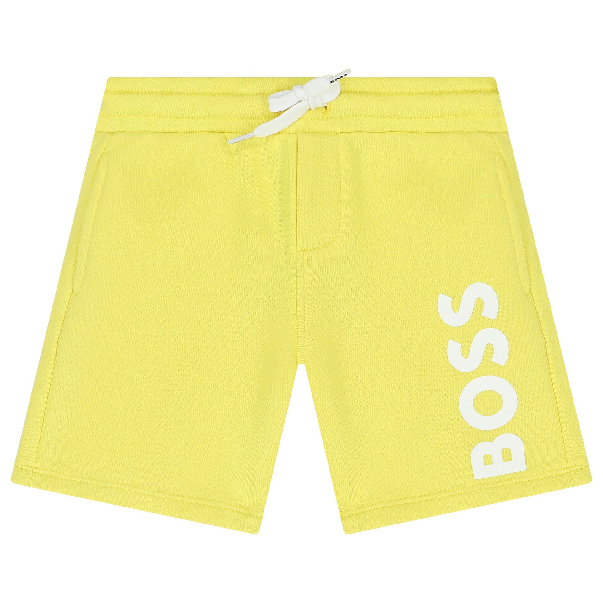 BOSS Younger Boys Yellow Logo Shorts Junior Couture