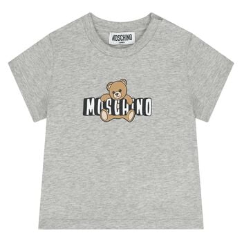 Younger Grey Teddy Bear Logo T-Shirt