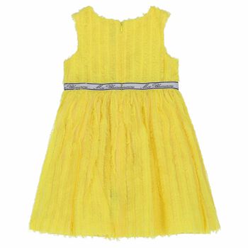Girls Yellow Logo Dress