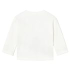 Younger Boys White Tiger Long Sleeve Top, 1, hi-res