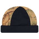 Baby Boys Navy Blue & Beige Geo Map Babygrow Set, 1, hi-res