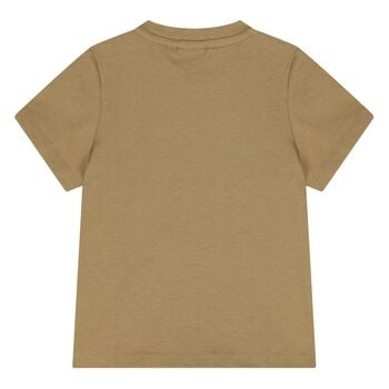 Younger Boys Mini Me Green Logo T-Shirt