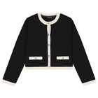 Girls Black & Beige Trousers Set, 1, hi-res