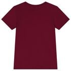 Boys Burgundy Teddy Bear Logo T-Shirt, 3, hi-res