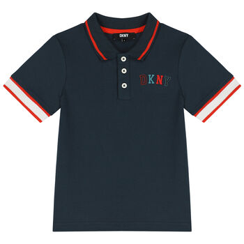 Boys Blue Logo Polo Shirt