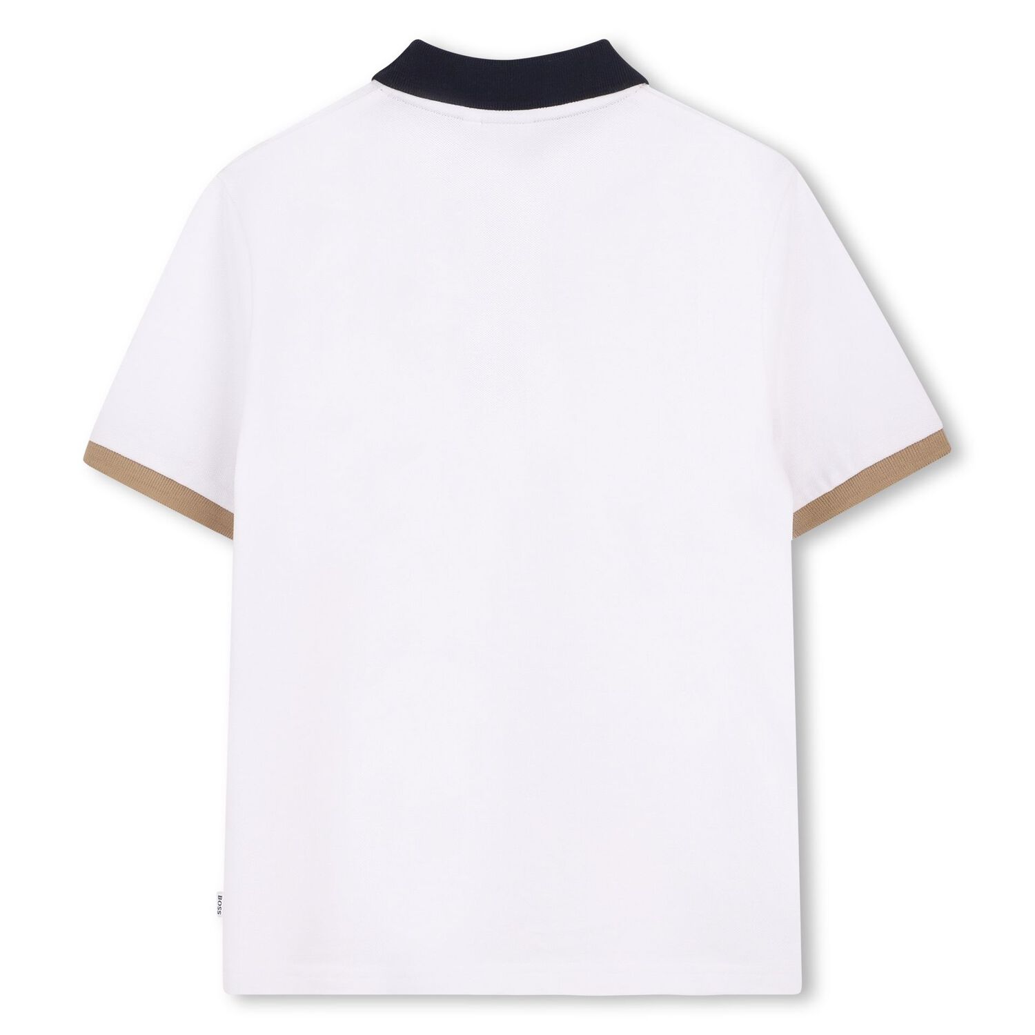 Boys White Logo Polo Shirt, 1, hi-res