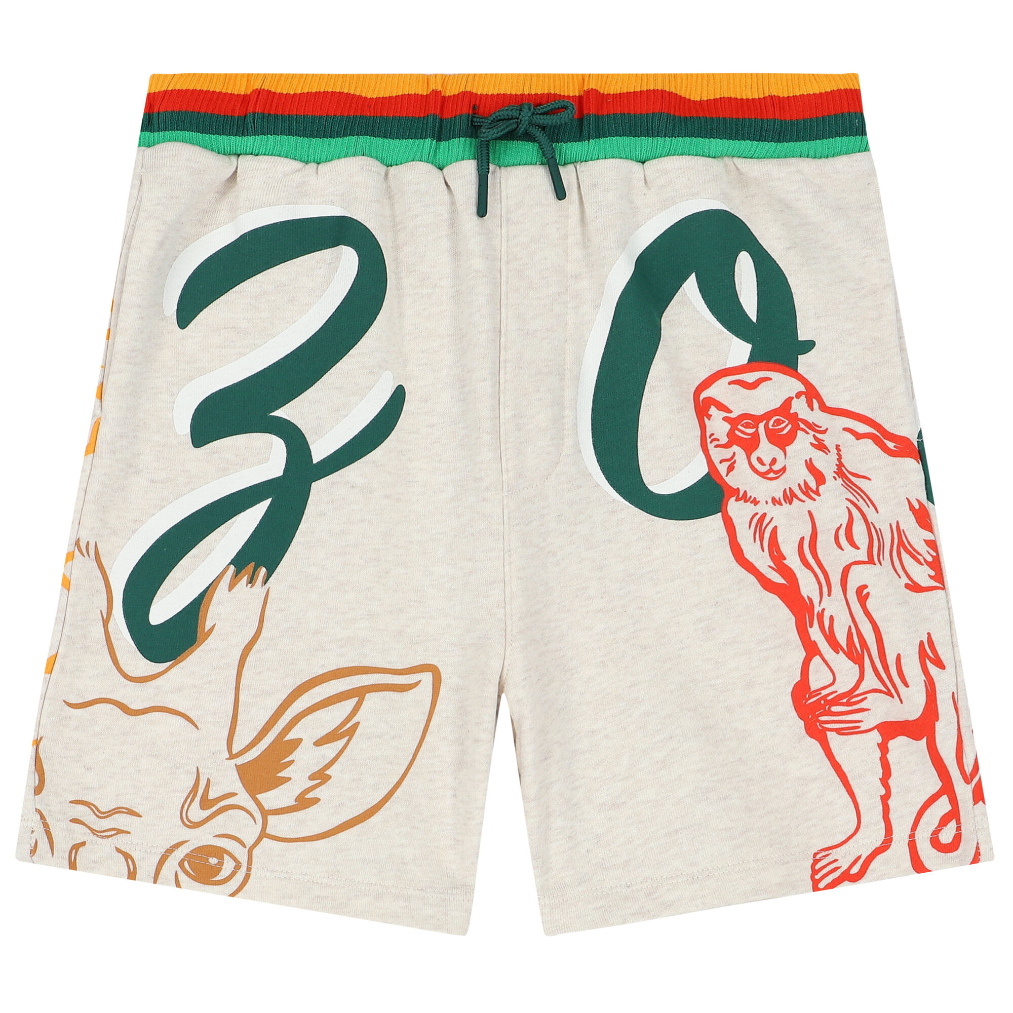 KENZO KIDS Boys Beige Logo Shorts Junior Couture Kuwait