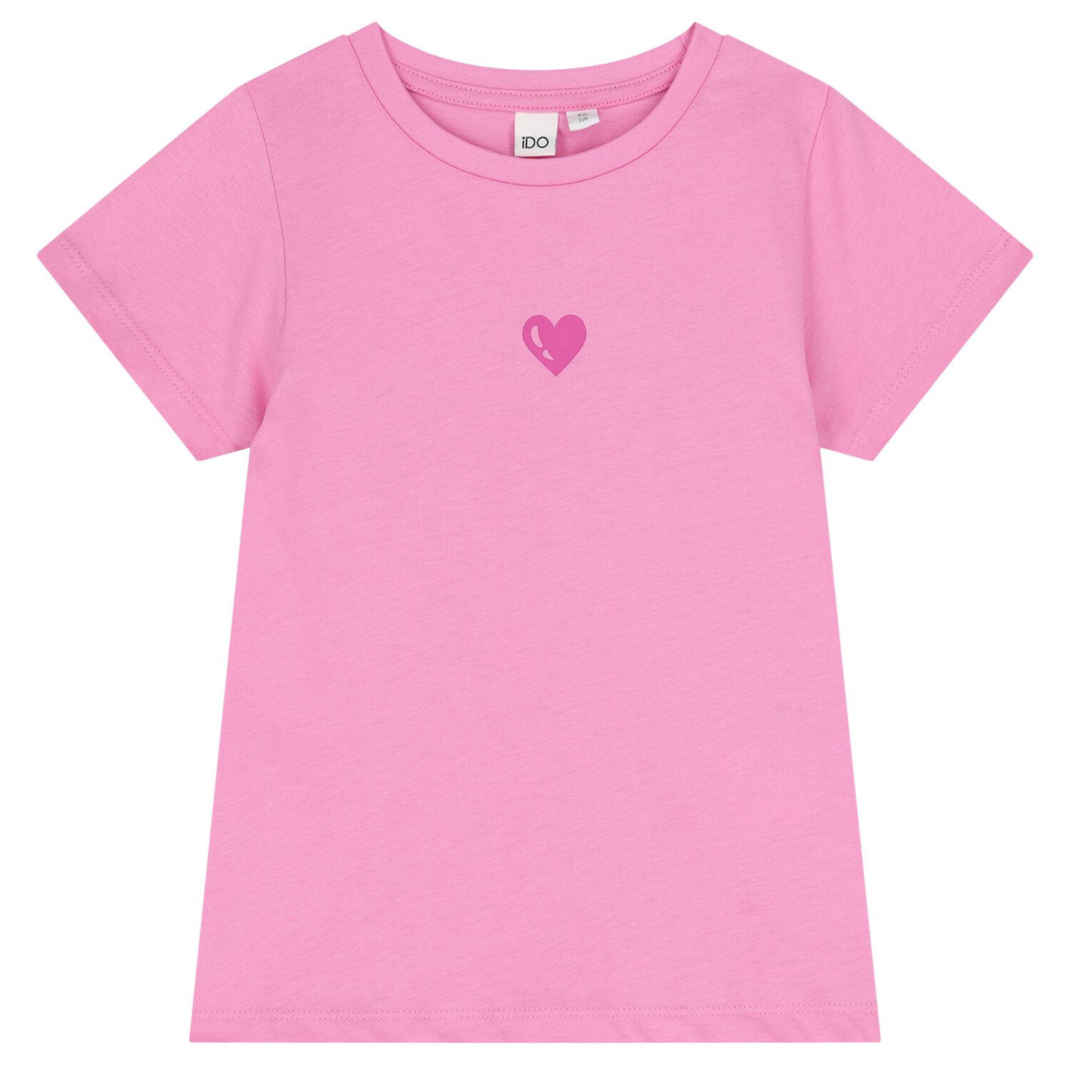 Girls Pink Heart T-Shirt, 1, hi-res