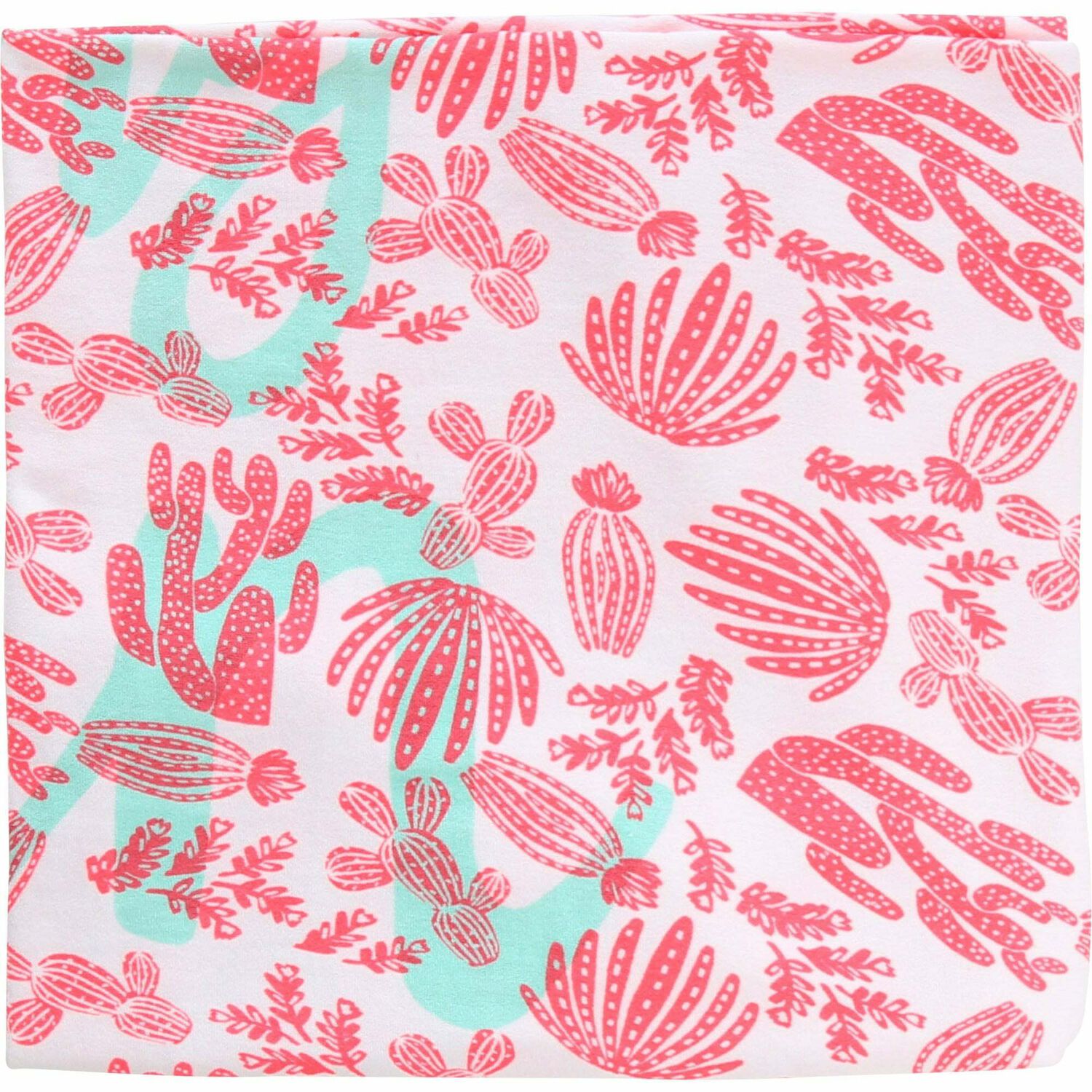 Girls Pink & White Round Towel, 1, hi-res image number null