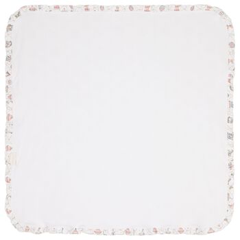 بطانية بنات باللون الأبيض و الوردي