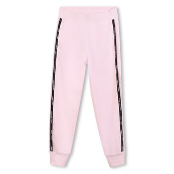 Girls Pink Logo Joggers
