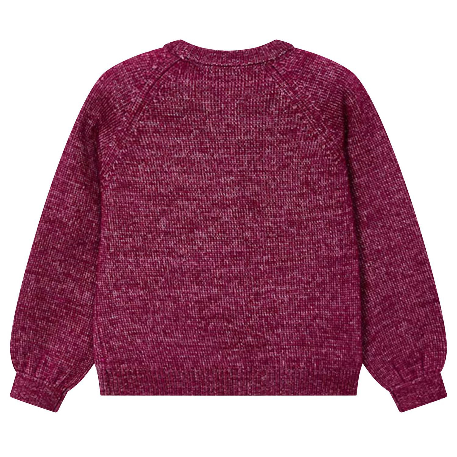 Girls Burgundy Flower Jumper, 1, hi-res image number null