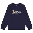 Navy Blue Teddy Bear Logo Sweatshirt, 2, hi-res