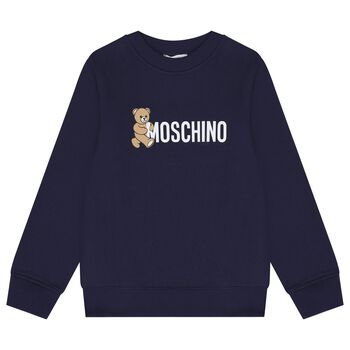 Navy Blue Teddy Bear Logo Sweatshirt