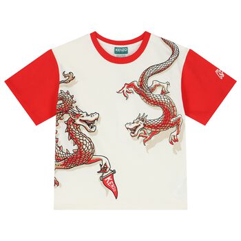 Ivory & Red Dragons T-Shirt