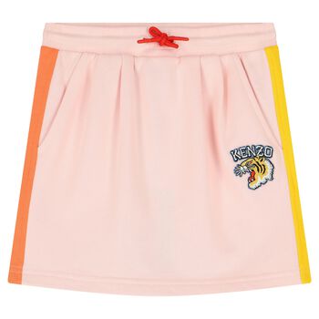 Girls Pink Varsity Tiger Skirt