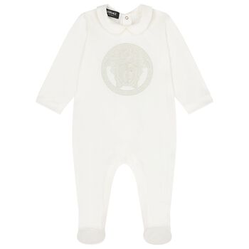 Ivory & Silver Medusa Babygrow