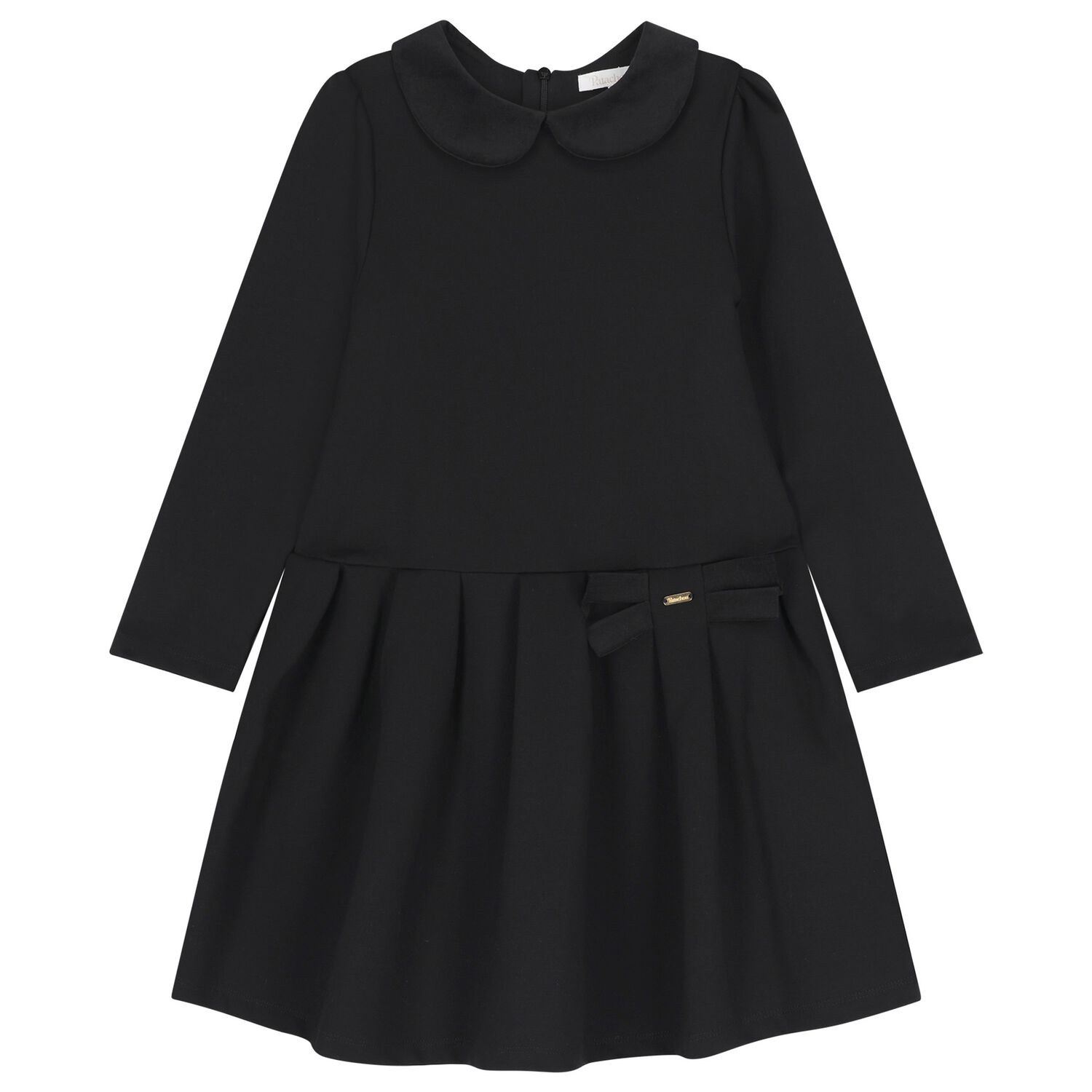Girls Black Bow Dress, 1, hi-res image number null