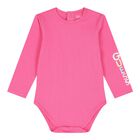 طقم بنات دونغري  باللون الوردي والأزرق, 1, hi-res