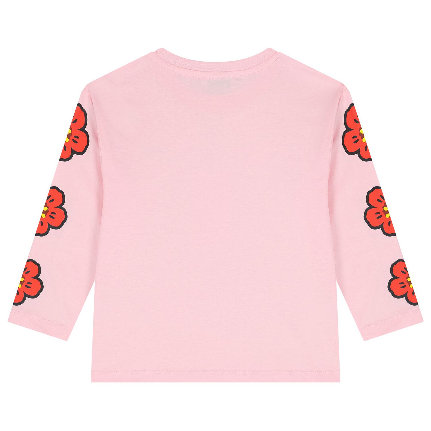 Girls Pink Boke Flower Long Sleeve Top, 2, hi-res