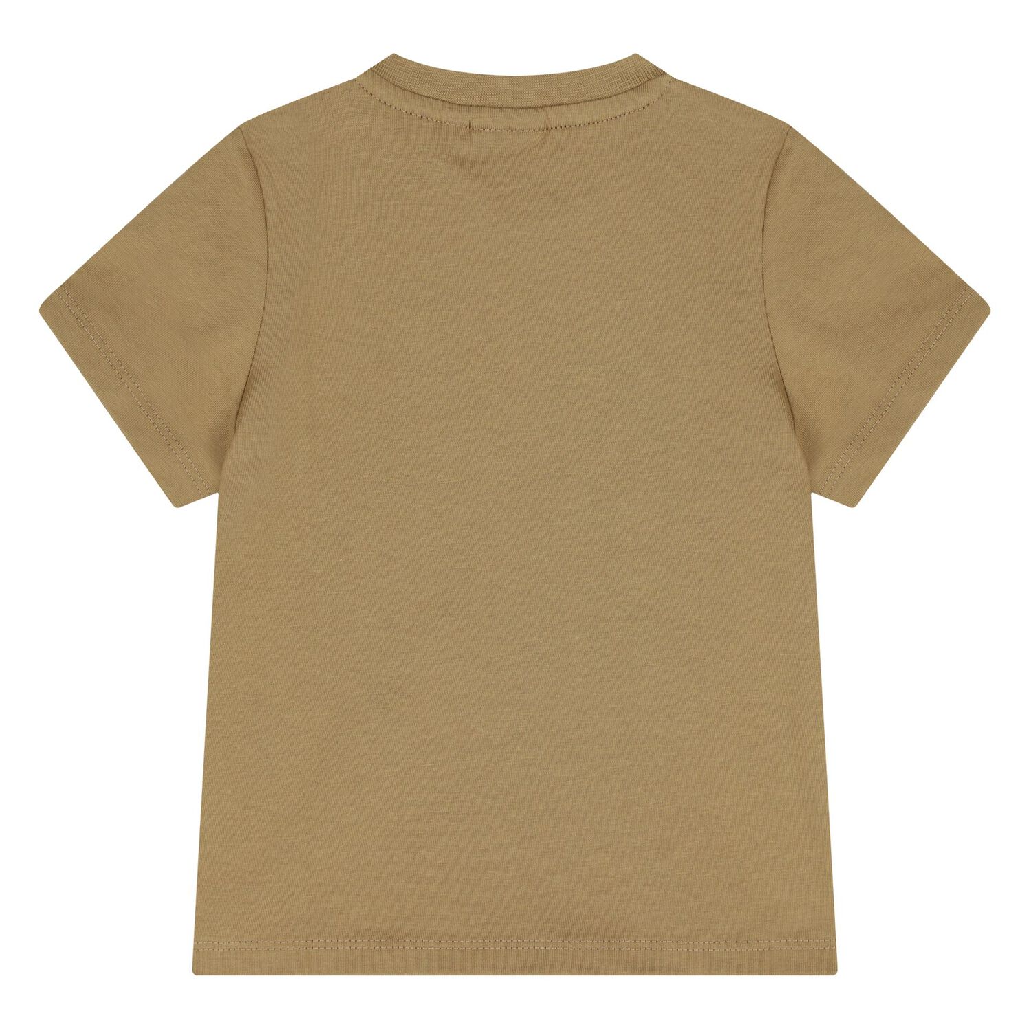 Younger Boys Mini Me Beige Logo T-Shirt, 5, hi-res