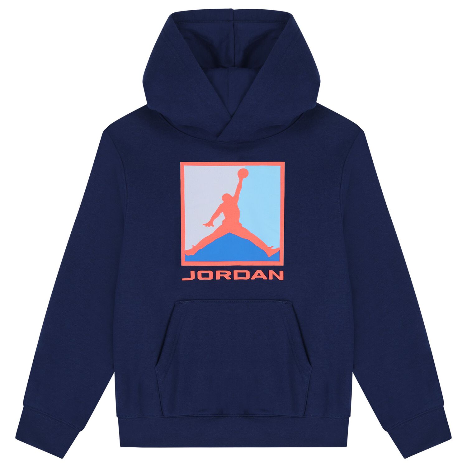 Boys Blue Jordan Hooded Top, 1, hi-res