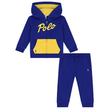 Baby Boys Blue Logo Track Suit