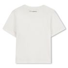 تيشيرت بشعار شوبيت باللون الأبيض للبنات , 1, hi-res