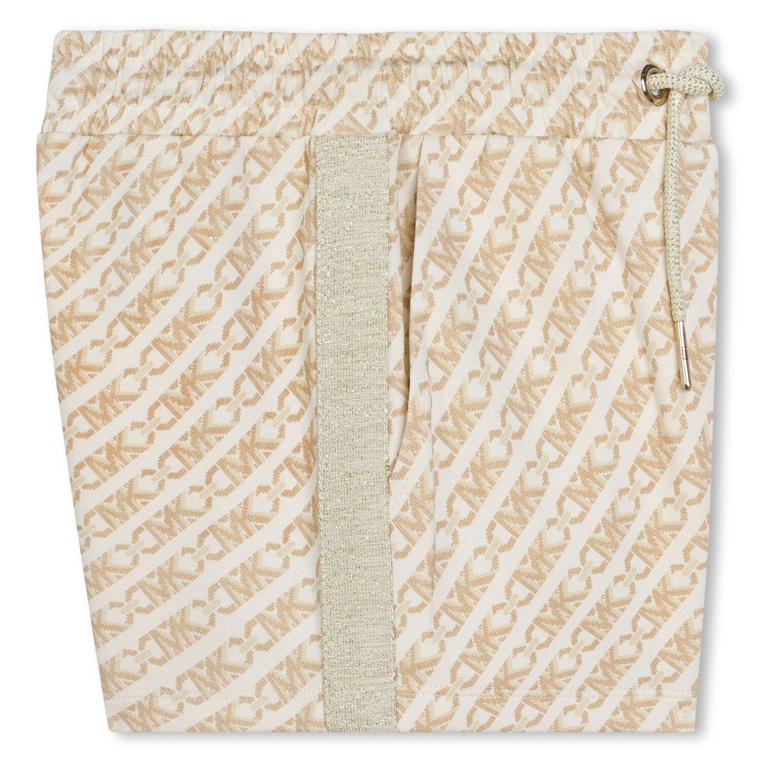 Girls Beige Logo Shorts, 1, hi-res