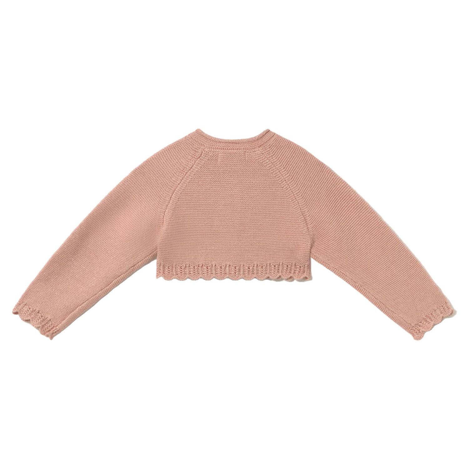 Younger Girls Pink Knitted Cardigan, 2, hi-res