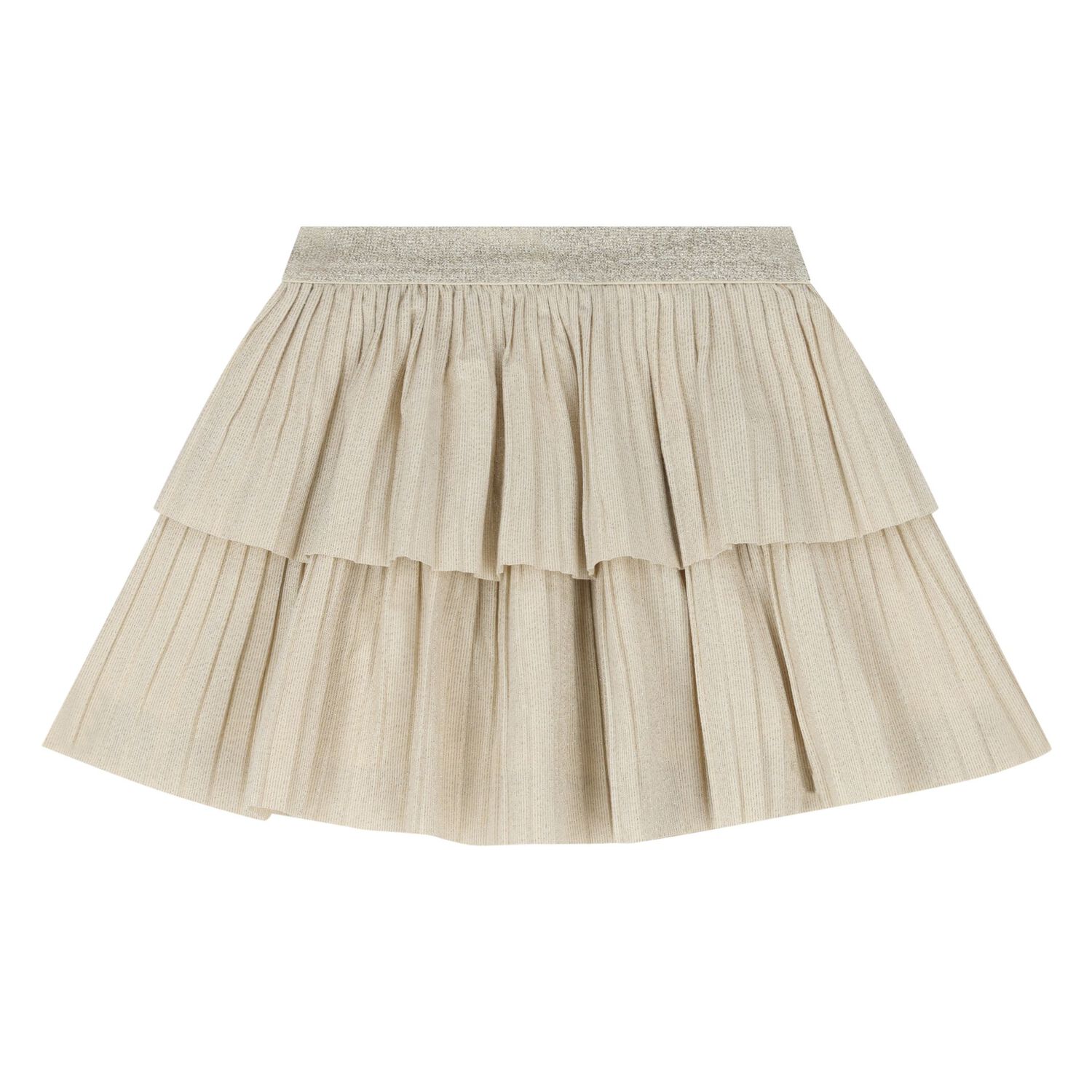 Younger Girls Pink & Beige Cable Knit Skirt Set, 1, hi-res