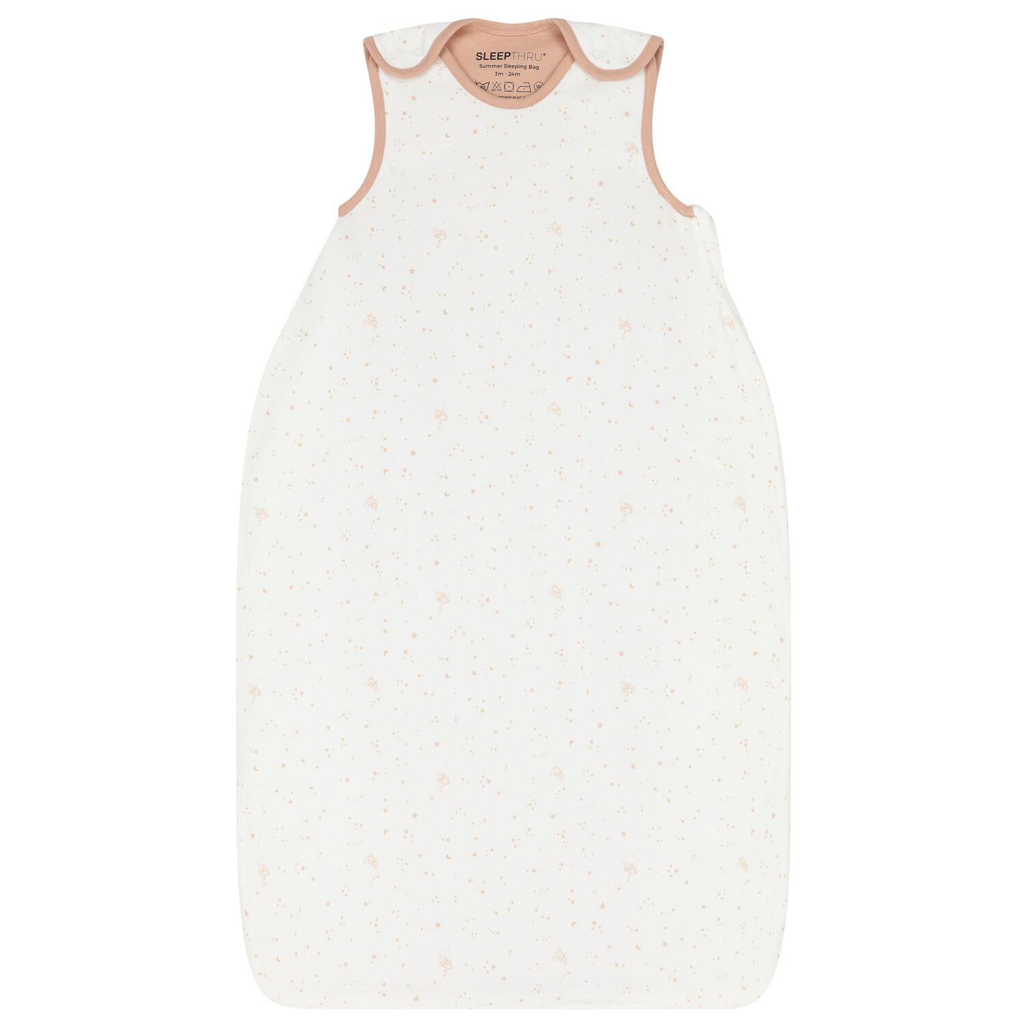 Baby Girls White & Beige Aerotemp Sleeping Bag, 2, hi-res