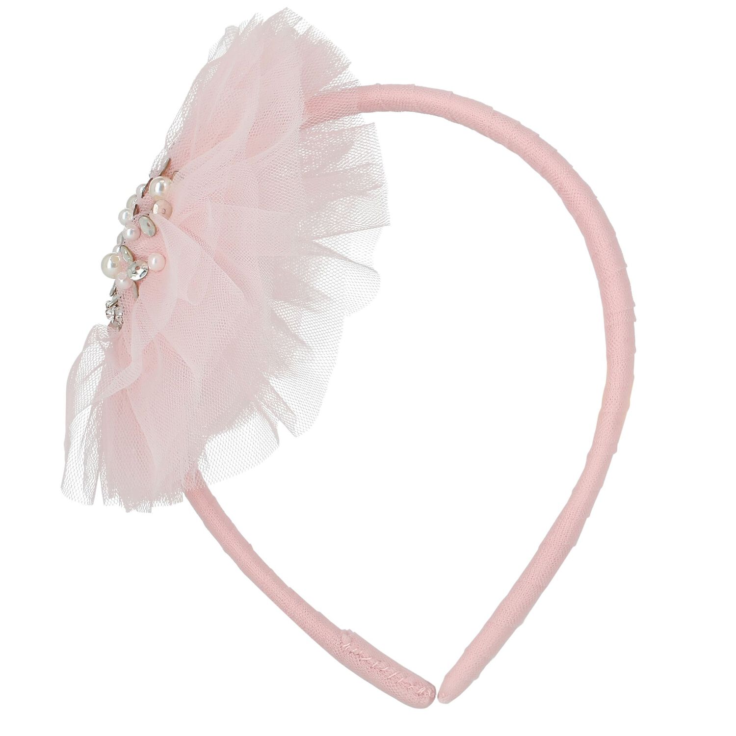 Girls Pink Tulle Headband, 1, hi-res image number null