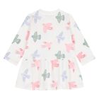 Younger Girls Ivory Birds Dress, 1, hi-res