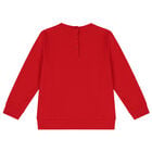Girls Red Reindeer Sweatshirt, 1, hi-res