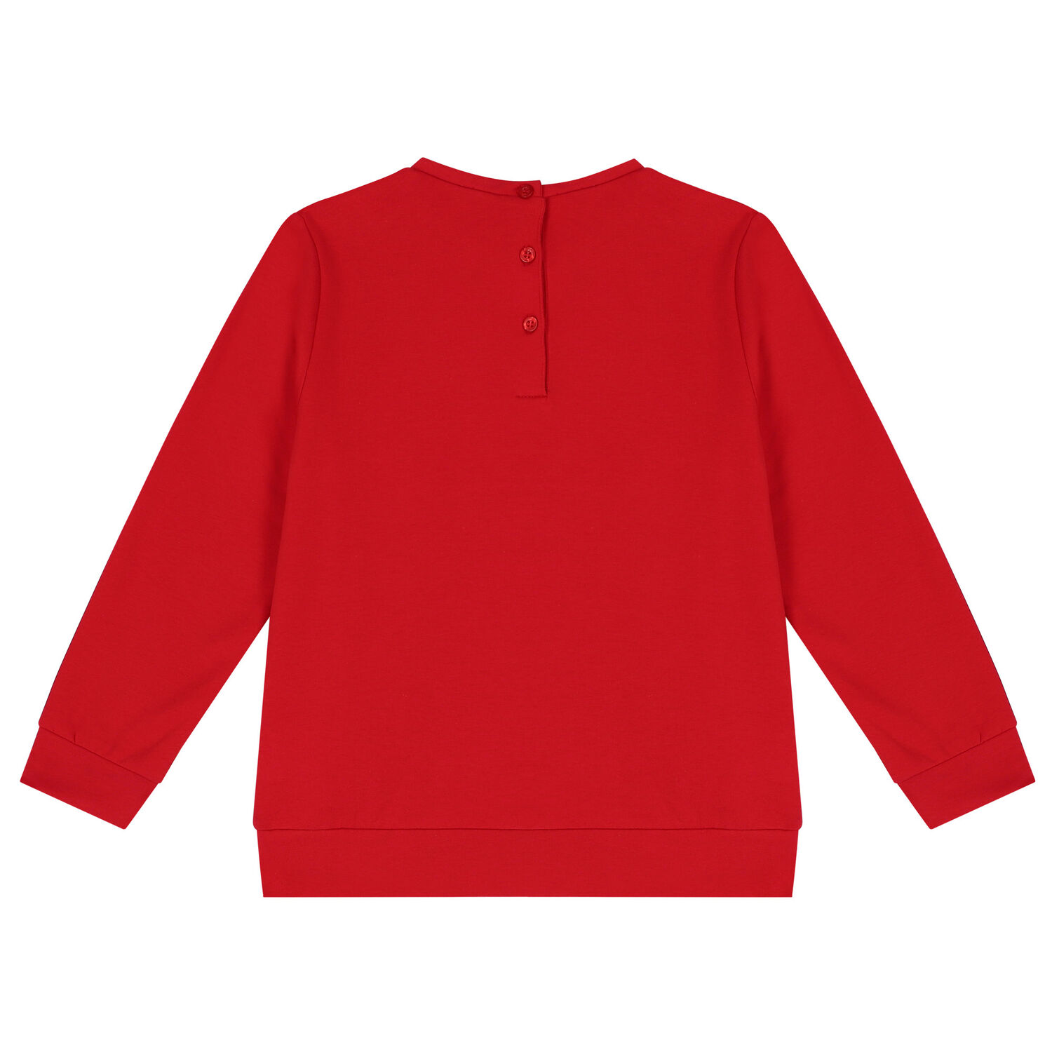 Girls Red Reindeer Sweatshirt, 1, hi-res