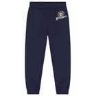 Navy Blue Teddy Bear Logo Joggers, 1, hi-res