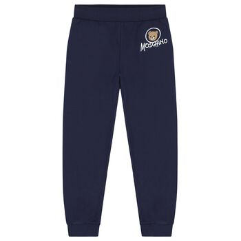Navy Blue Teddy Bear Logo Joggers