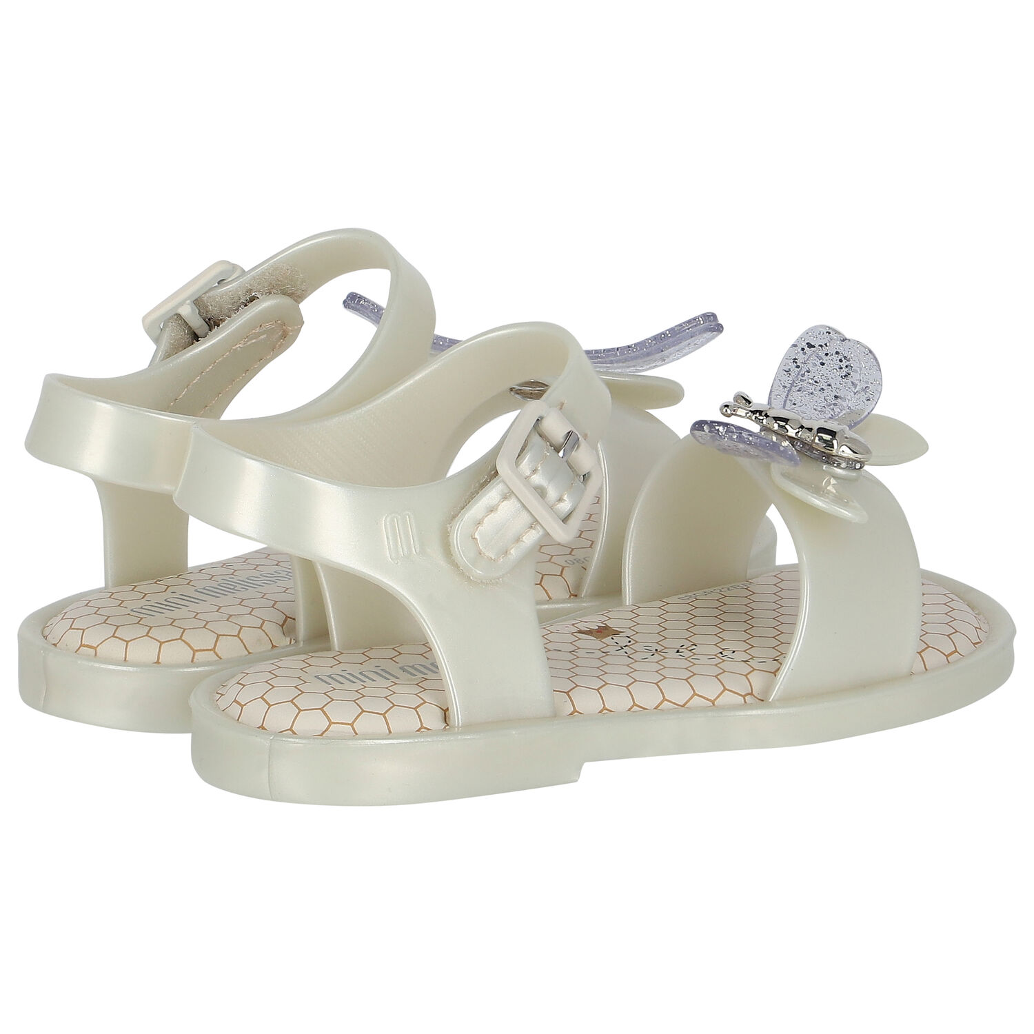 Younger Girls Ivory Bugs Jelly Sandals, 1, hi-res image number null