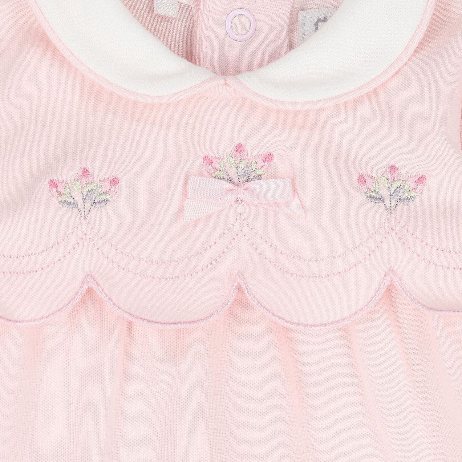 Baby Girls Pink Flower Babygrow Set, 1, hi-res