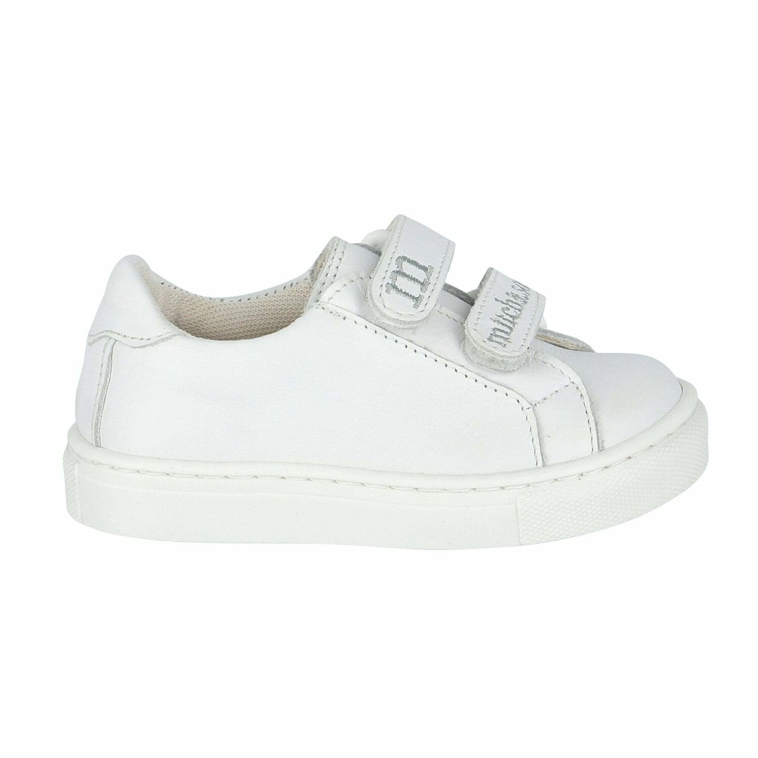 Boys White Logo Trainers, 1, hi-res