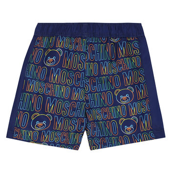 Boys Navy Logo Swim Shorts